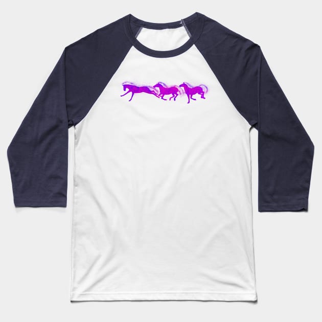 Galaxy Gallop Baseball T-Shirt by FalconArt